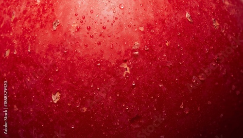 4K Red Apple Skin Macro Texture