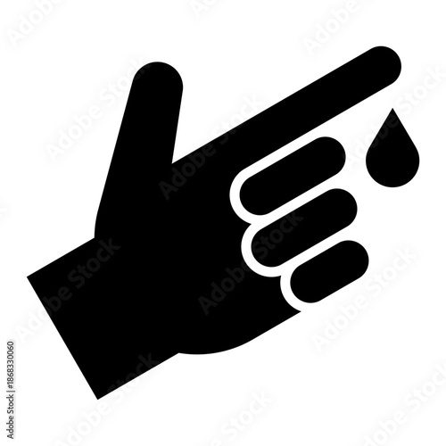 Blood test icon. Blood testing symbol. Blood sugar measuring sign.