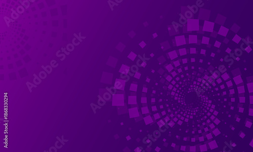 Valentine background with purple spiral squares, abstract romantic vortex design