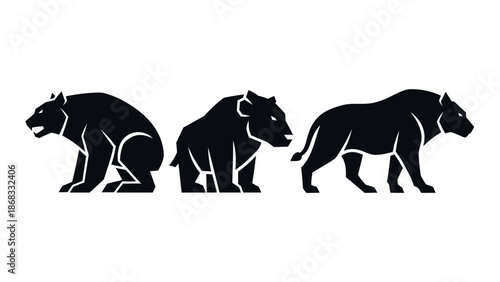 Collection of Wild Animal Silhouettes Vector Set