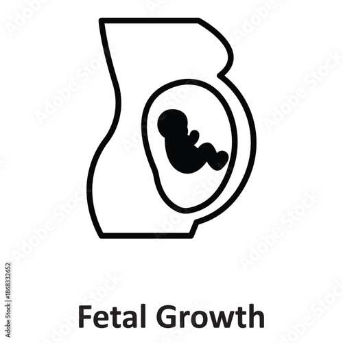 Fetal Growth Vector Icon which can easily modify or edit