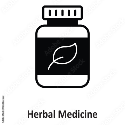 Herbal Medicine Vector Icon which can easily modify or edit