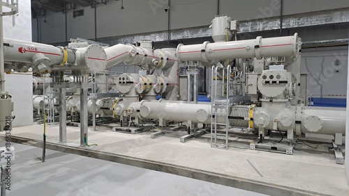 gis gas insulated switchgear system in modern electrical substation facility