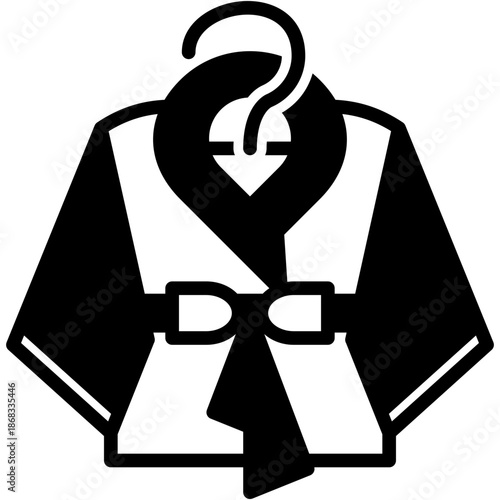 Bathrobe glyph icon
