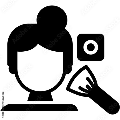 Blush Brush glyph icon