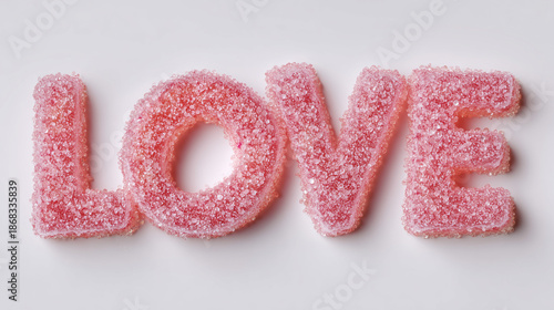 love candy text typography, pink sugar candy letters, sweet love word candy
