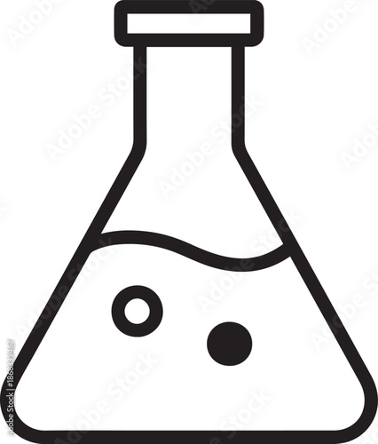 A scientific Erlenmeyer flask is depicted in stark monochrome, filled with a bubbling liquid, symbolizing the essence of experimentation and discovery in the field of science.