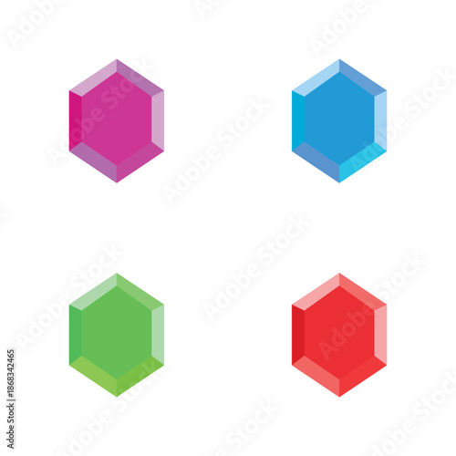 gem diamond stone ruby red purple green yellow emerald topaz sapphire luxury expensive emoji symbol sign icon vector illustration isolated flat