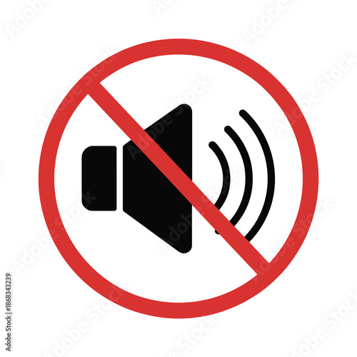 No speaker sound mute icon, volume off symbol in flat vector style, silence and no noise sign for mobile apps, websites, user interface and multimedia controls.