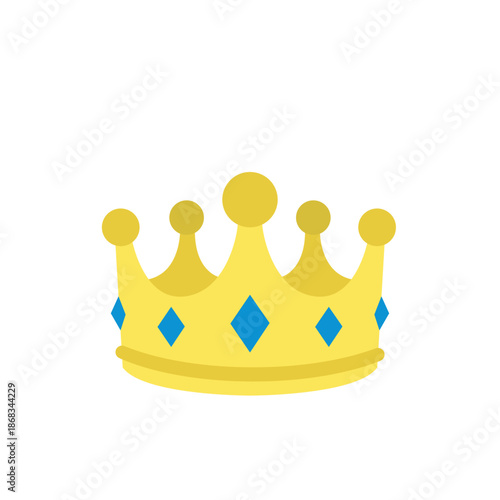 crown tiara gem royal king prince princess queen gold win winner winning emoji symbol sign icon vector illustration isolated flat