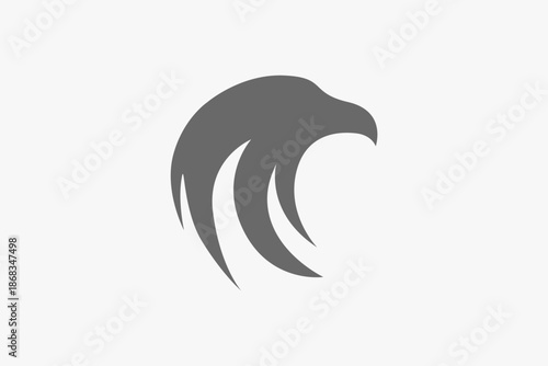 cool eagle head sporty silhouette logo