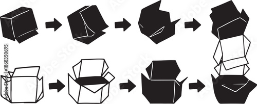 Step by step guide to folding paper boxes