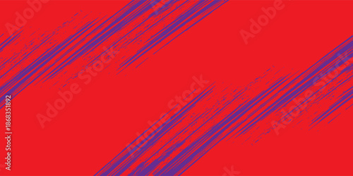 Red sports background design with purple abstract template. Sports players in various activities: soccer, basketball, baseball, tennis, rugby, Modern.