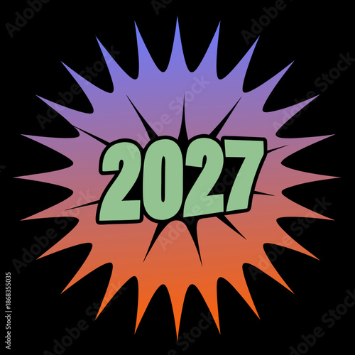 Celebrating 2027 with a colorful burst