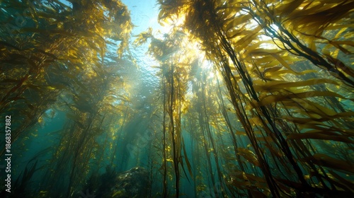 Wallpaper Mural Golden kelp forest underwater Torontodigital.ca