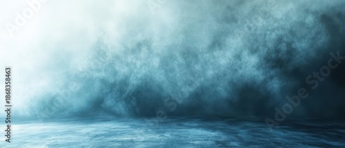 blur abstract soft blue studio and wall background