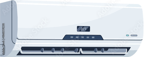 Air Conditioner Unit Close Up View.