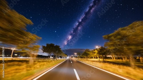 road in the night