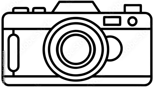 Very beautiful photo camera icons set presenting clear photography symbols in a clean isolated style, ideal for user interfaces, graphic design systems, branding materials, and modern visual communica
