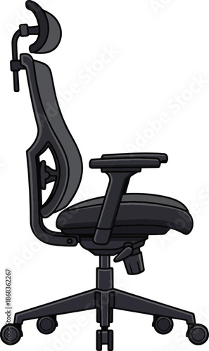 Modern ergonomic office chair design.