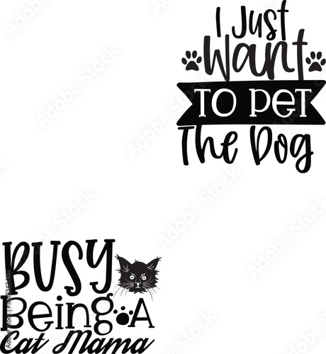 Busy Being A Cat Mama Cute Feline Lover Typography