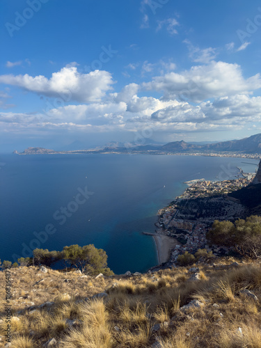 view of the Gulf of Palermo from the Monte Pellegrino lookout.