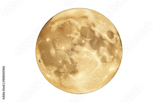 Full Moon with Detailed Surface Texture