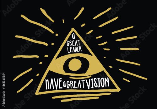 Great Vision Insight and Strategy Typography Vector