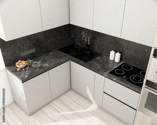 Wallpaper Mural modern kitchen interior with kitchen Torontodigital.ca