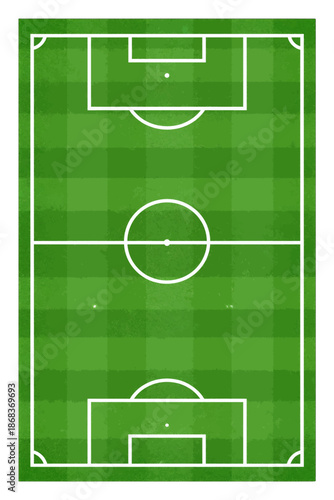 Top view of a soccer field layout