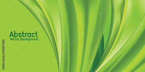 Abstract background made of curved lines in green colors