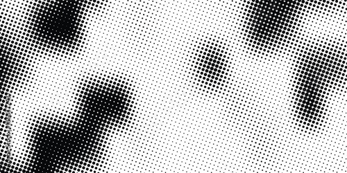 Abstract halftone dotted background. Monochrome pattern with stars.  Vector modern futuristic texture for posters, sites, business cards, postcards, labels, cover, stickers. Design mock-up layout.