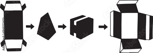 Paper Folding Art Step by Step Process Illustration