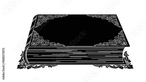 Elegant vintage speaker with ornate decorative border for classical music and audio-themed designs