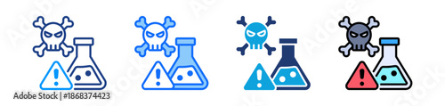 Toxicology Icon,  Multiple Style Collection Set 