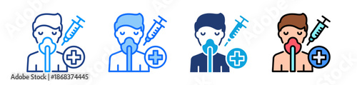 Anesthesiology Icon,  Multiple Style Collection Set 