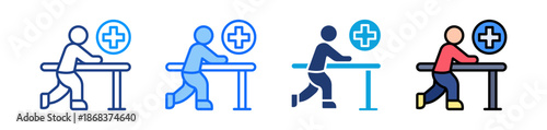 Physical Therapy Icon,  Multiple Style Collection Set 
