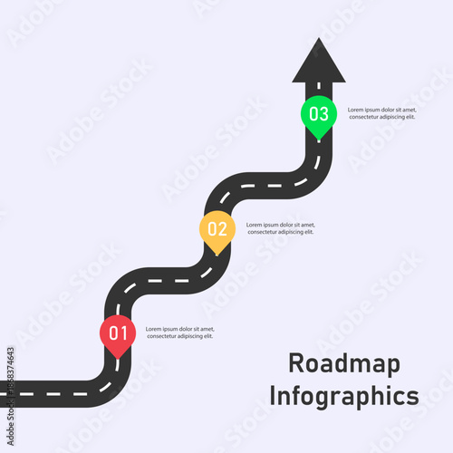Simple Vertical Roadmap Infographic