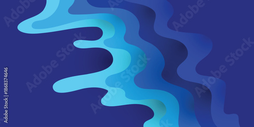 Sea waves pattern. Water wave abstract design. Blue ocean wave layer