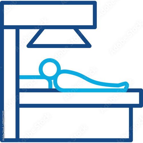 Radiotherapy line color icon