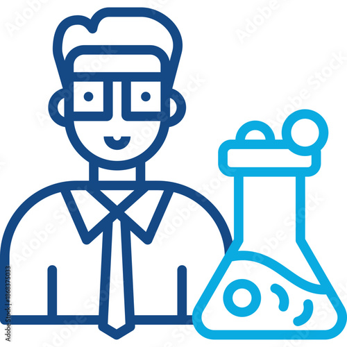 Lab Technician line color icon