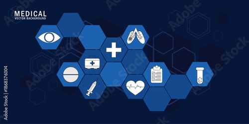 Health care icon pattern medical innovation concept background