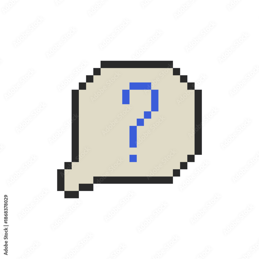 Obraz premium question mark bubble chat pixel