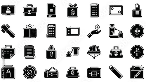 Collection of medical and healthcare icons representing various health-related symbols and tools