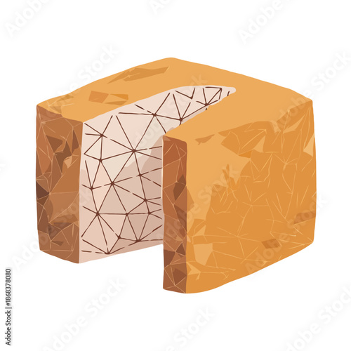 Wallpaper Mural Geometric orange structure isolated on white background, Vector, illustration Torontodigital.ca