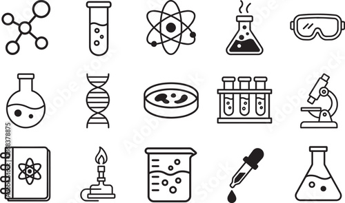 Science and Innovation: A diverse array of scientific tools and symbols are meticulously arranged, symbolizing the essence of discovery and exploration.