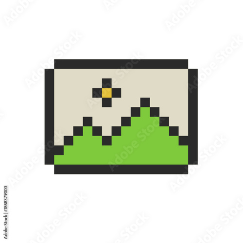 mountain terrain background pixel art