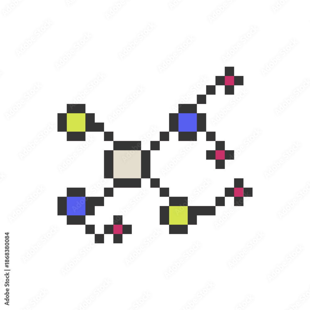 Fototapeta premium abstract element retro pixel art