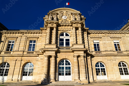 Fotografie Luxembourg Palace stands in the Jardin du Luxembourg in Paris, France