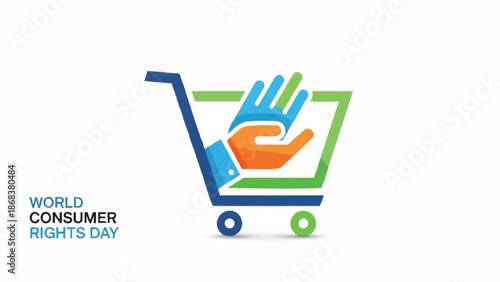 World Consumer Rights Day Shopping Cart Symbol.